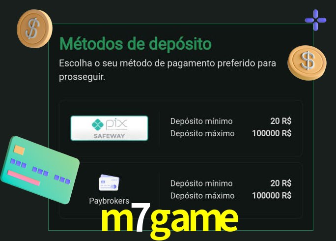 O cassino m7game oferece uma grande variedade de métodos de pagamento